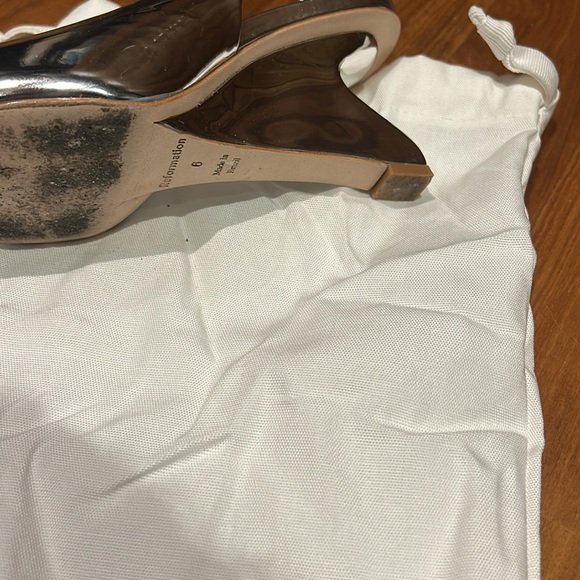 Metallic silver Westlyn closed toe wedge - Picture 6 of 7